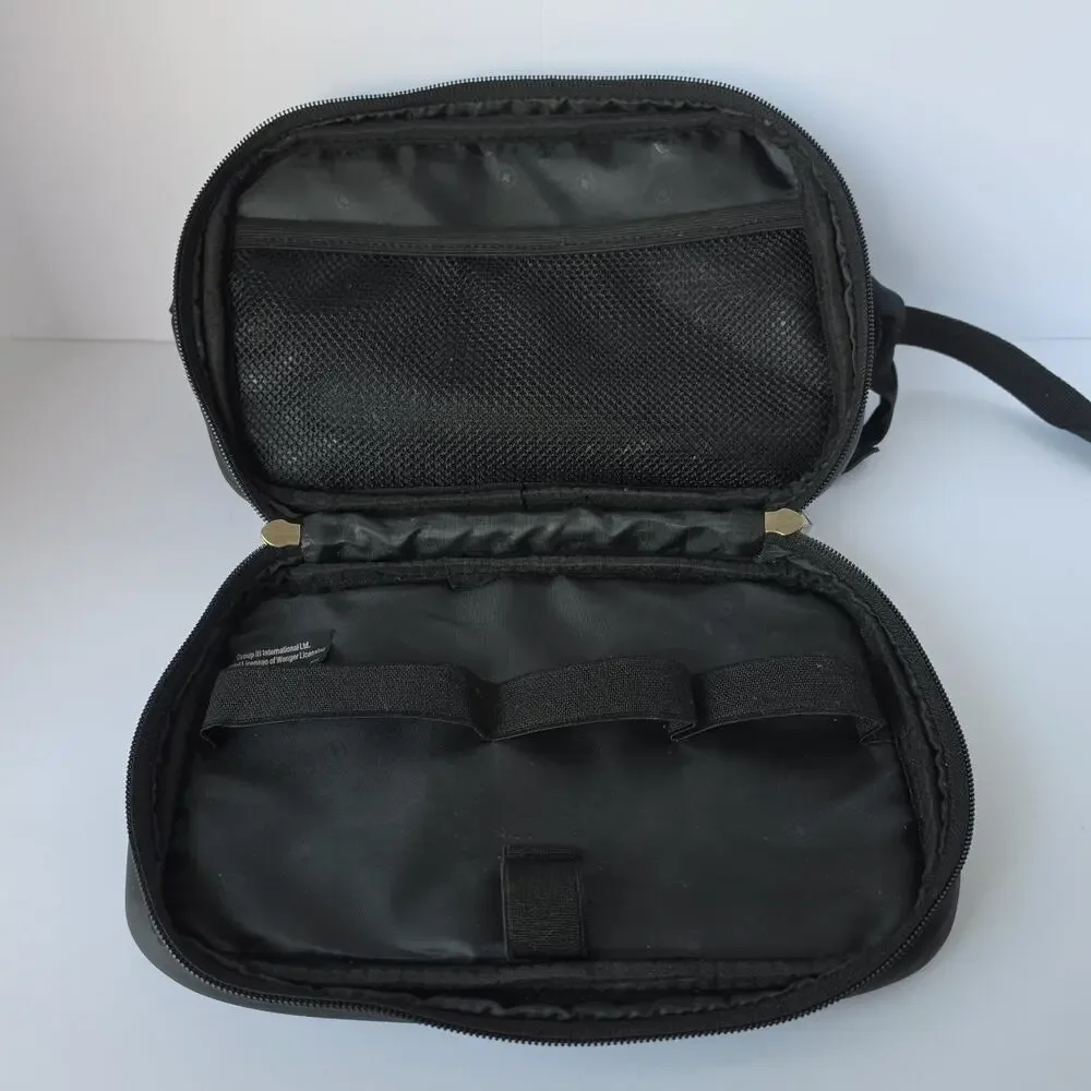Swiss Gear Black Toiletry Cosmetic Hygiene Travel Bag, Mesh Organizer